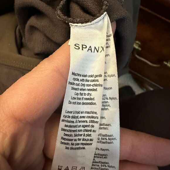 Spanx 2436 Ready To Wear Wow Sneakskin Leggings Charcoal Gray Size M - Picture 6 of 8